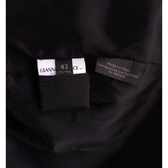 Versace Wrap-effect Pleated Leather Mini Skirt Black IT 42 US 6 NWT US$2,495 - Picture 12 of 16